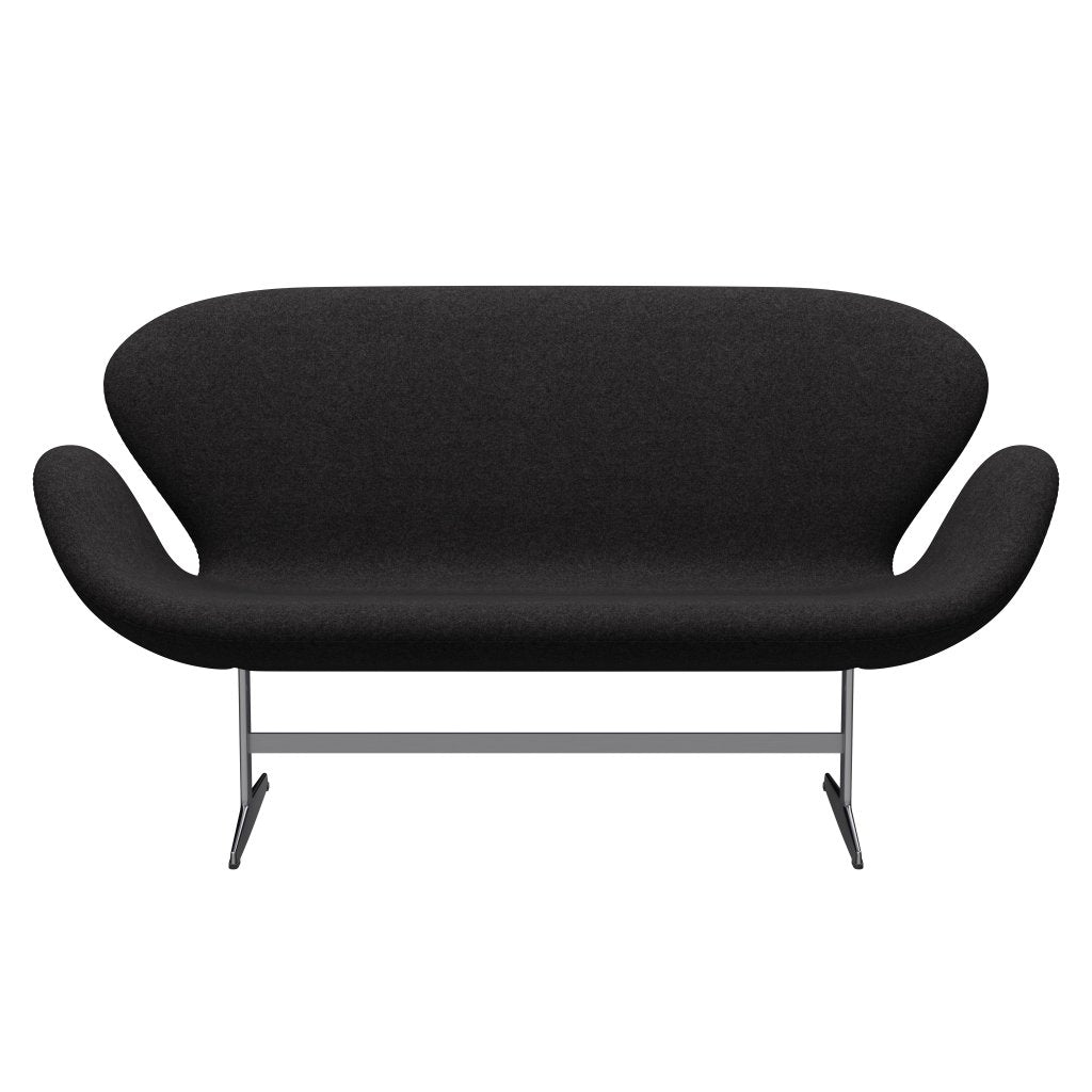 Fritz Hansen Swan Sofa 2, satynowy szczotkowany aluminium/Divina MD ciemnoszary