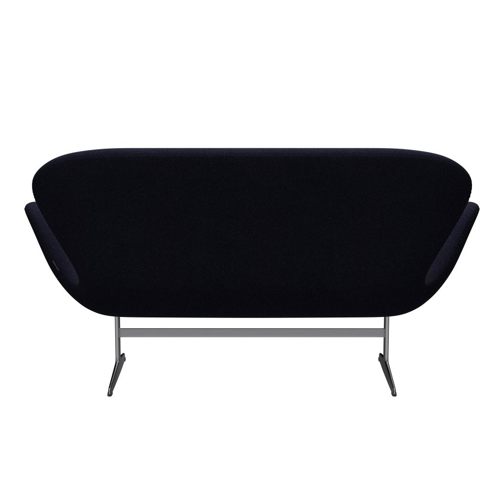 [product_category]-Fritz Hansen Swan Sofa 2 Seater, Satin Brushed Aluminium/Divina Md Navy Dark-Fritz Hansen-3321-DMD783-SPAL-FRI-4