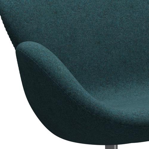 [product_category]-Fritz Hansen Swan Sofa 2 Seater, Satin Brushed Aluminium/Divina Md Turquoise Dark-Fritz Hansen-3321-DMD843-SPAL-FRI-7