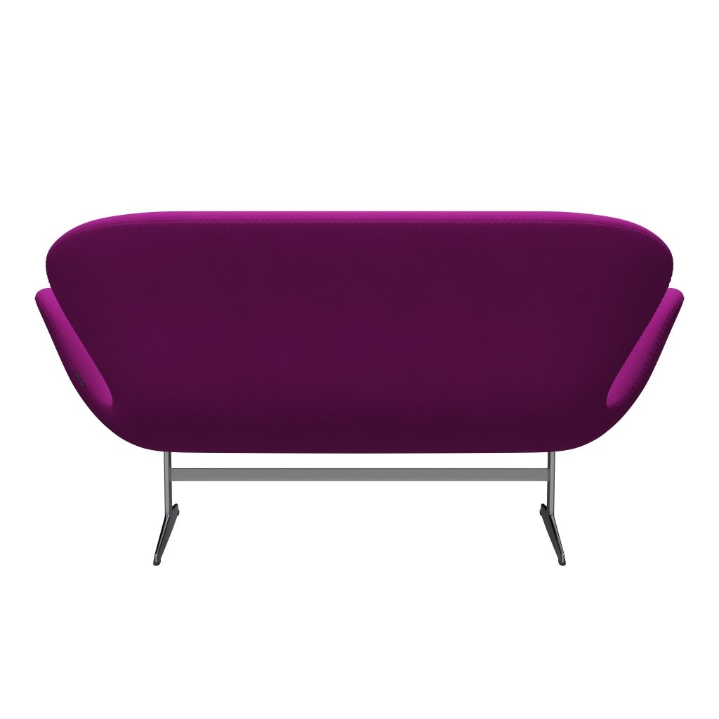 Fritz Hansen Swan Sofa 2 Seater, Satin Brushed Aluminium/Divina Violet (666)