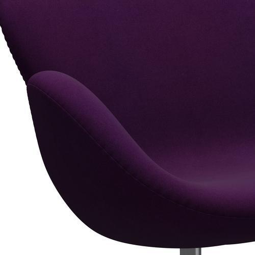 Fritz Hansen Swan Sofa 2, satynowy szczotkowany aluminium/divina Violet (696)