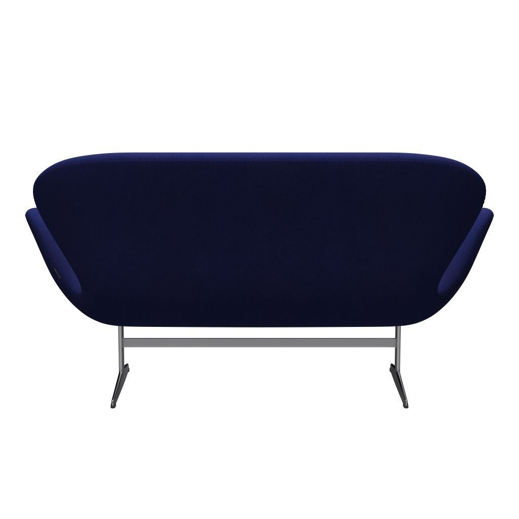 Fritz Hansen Swan Sofa 2, satynowy szczotkowany aluminium/divina Violet Dark (684)