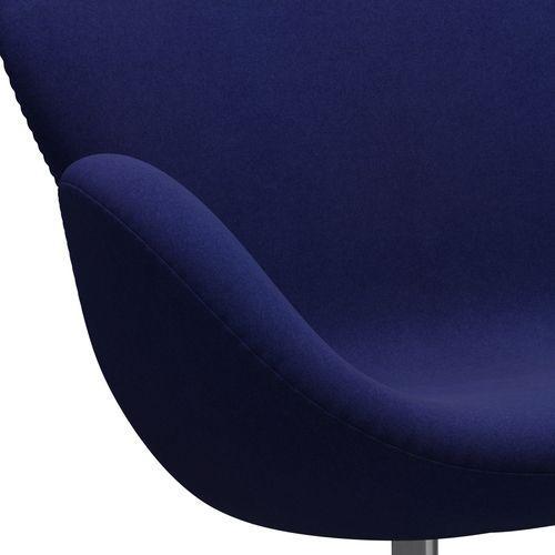 Fritz Hansen Swan Sofa 2, satynowy szczotkowany aluminium/divina Violet Dark (684)