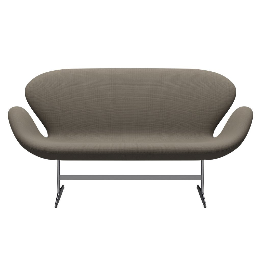 Fritz Hansen Swan Sofa 2, satynowy szczotkowany aluminiowy/sławny beżowy (61003)