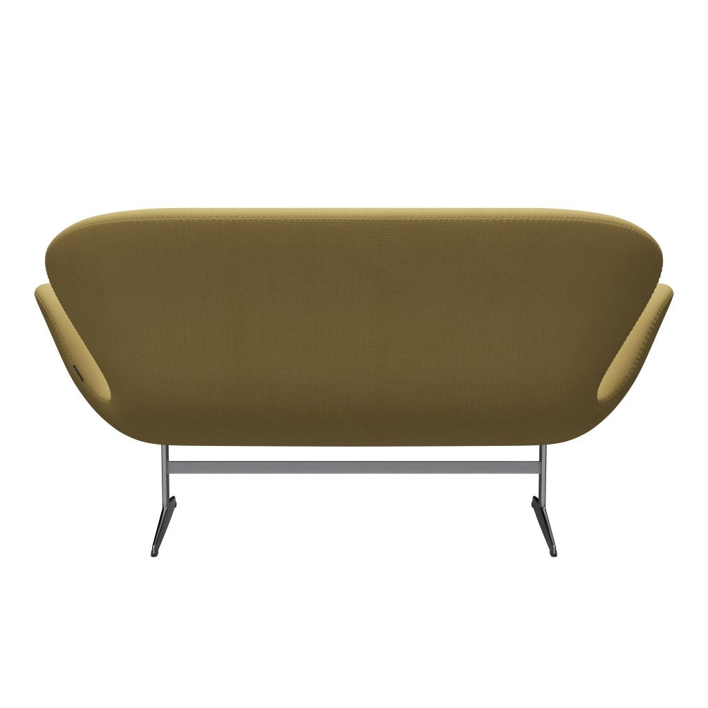 Fritz Hansen Swan Sofa 2 Seater, Satin Brushed Aluminium/Fame Beige (62068)