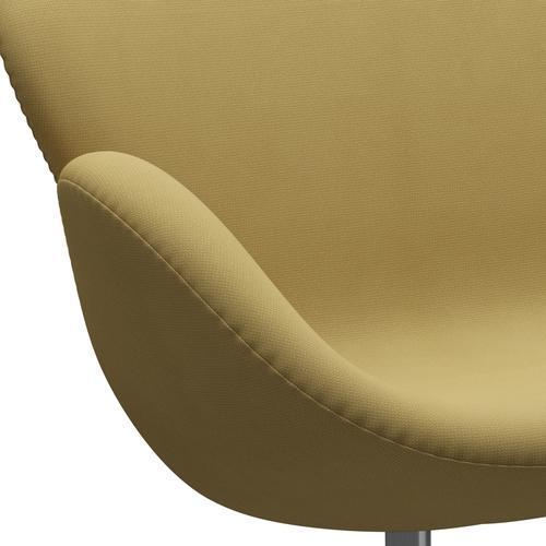 Fritz Hansen Swan Sofa 2 Seater, Satin Brushed Aluminium/Fame Beige (62068)