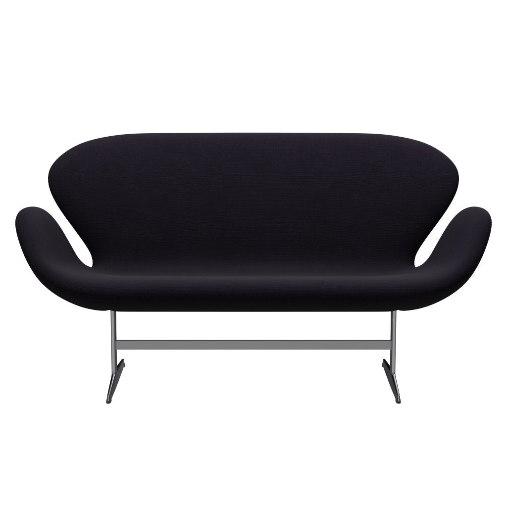 Fritz Hansen Swan Sofa 2, satynowy szczotkowany aluminium/sławę Bordeaux (64055)