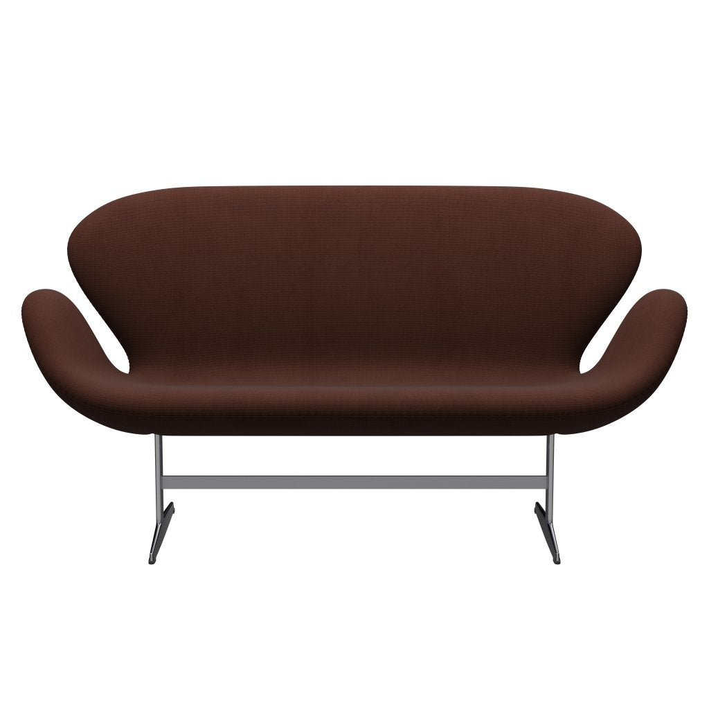 Fritz Hansen Swan Sofa 2, satynowy szczotkowany aluminium/sławę brąz (61047)