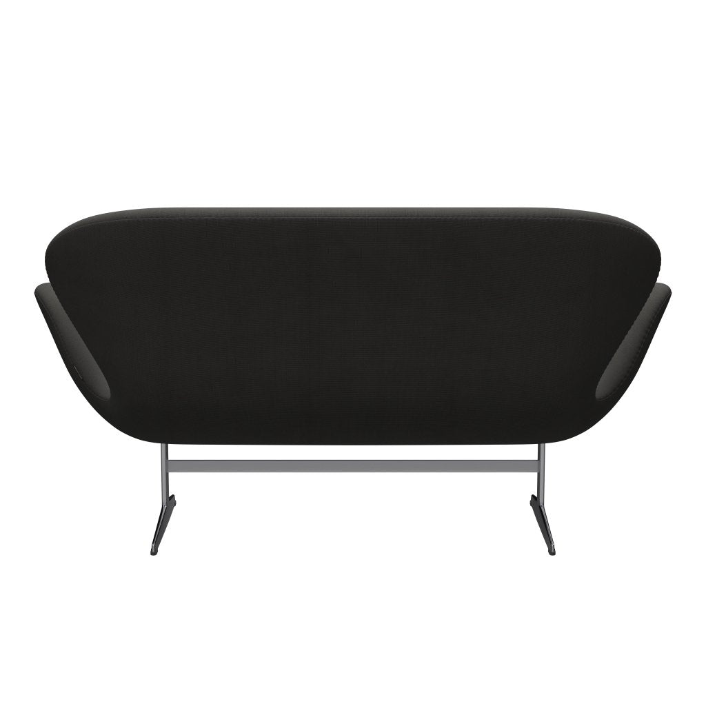 Fritz Hansen Swan Sofa 2 Seater, Satin Brushed Aluminium/Fame Brown (61060)