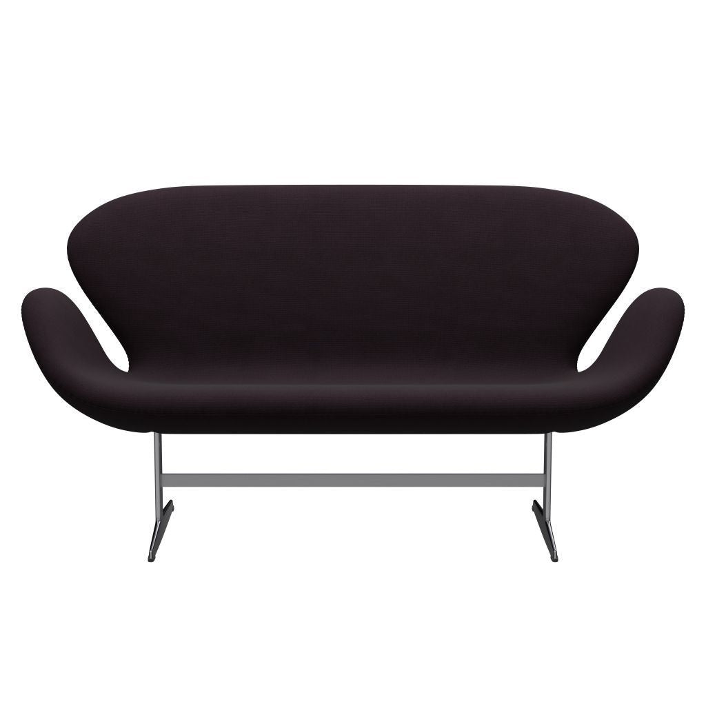 Fritz Hansen Swan Sofa 2, satynowy szczotkowany aluminium/sławę brąz (61108)