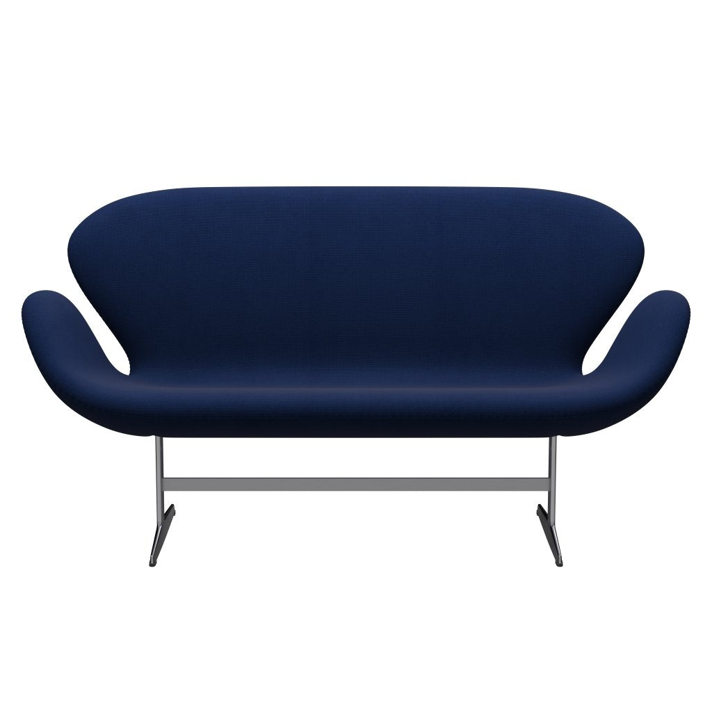 Fritz Hansen Swan Sofa 2, satynowy szczotkowany aluminium/sławę ciemnoniebieski (66071)