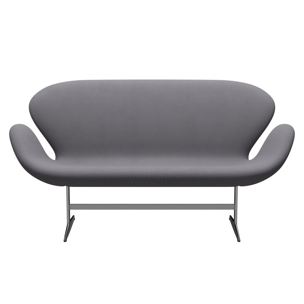 Fritz Hansen Swan Sofa 2, satynowy szczotkowany aluminium/sławę szary (60078)