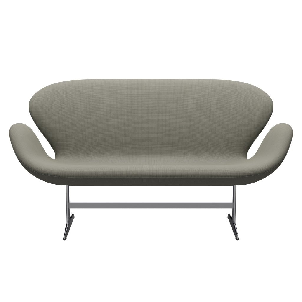 Fritz Hansen Swan Sofa 2, satynowy szczotkowany aluminium/sława szarość (61136)