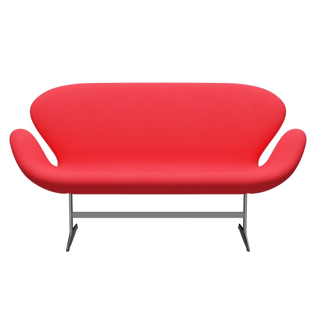 Fritz Hansen Swan Sofa 2, satynowy szczotkowany aluminium/sławę różowy