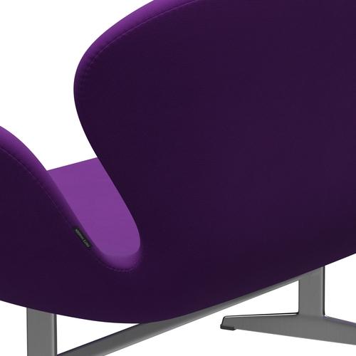 [product_category]-Fritz Hansen Swan Sofa 2 Seater, Satin Brushed Aluminium/Fame Violet-Fritz Hansen-3321-F65084-SPAL-FRI-5