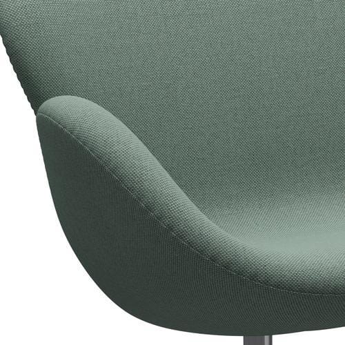 [product_category]-Fritz Hansen Swan Sofa 2 Seater, Satin Brushed Aluminium/Re Wool Aqua/Natural-Fritz Hansen-3321-REW858-SPAL-FRI-7