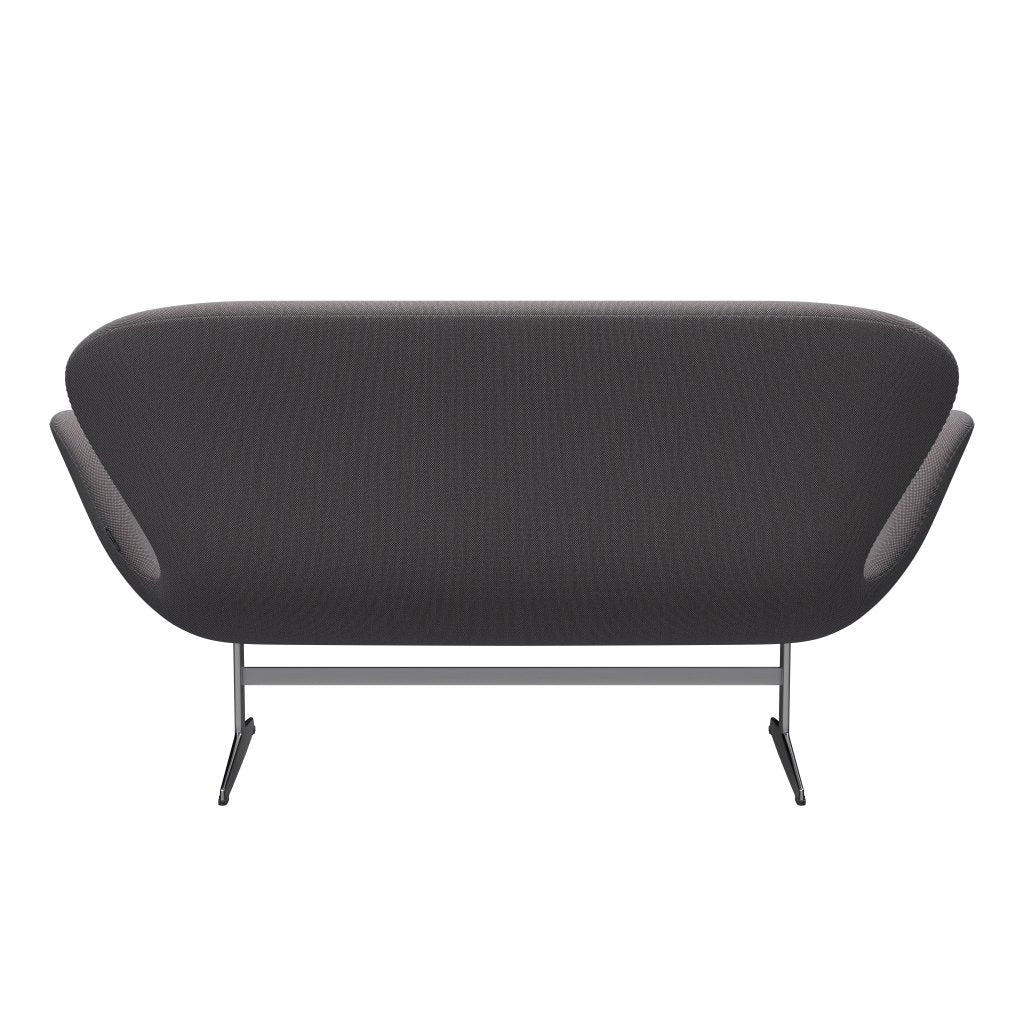 [product_category]-Fritz Hansen Swan Sofa 2 Seater, Satin Brushed Aluminium/Steelcut Trio Soft Blue/Brown/Black-Fritz Hansen-3321-STR336-SPAL-FRI-4