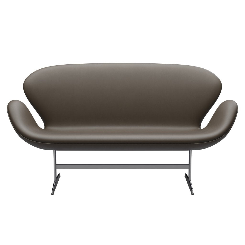 Fritz Hansen Swan Sofa 2 osobę, satynowy szczotkowany aluminium/kamień Essential