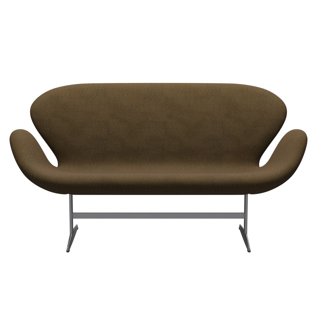 Fritz Hansen Swan Sofa 2 osobę, srebrny szary/płótno jesienne beż