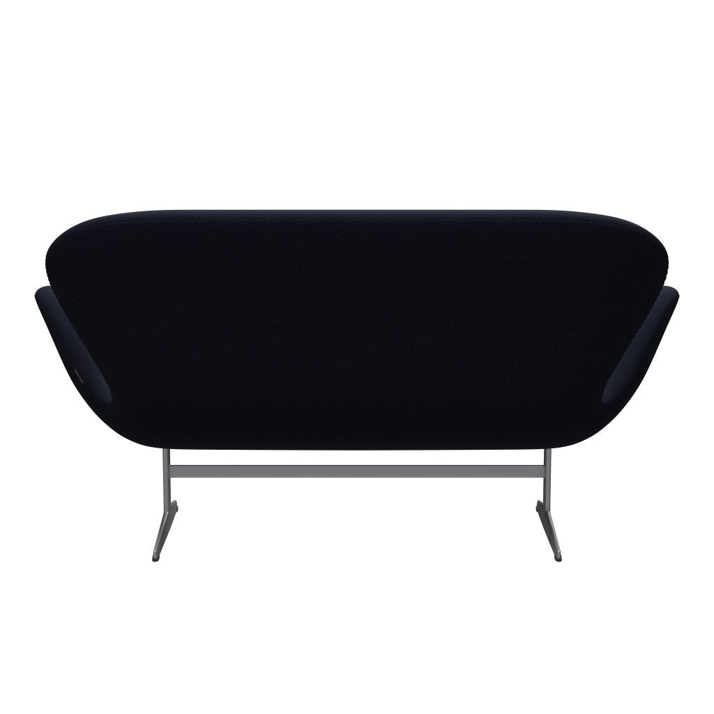 [product_category]-Fritz Hansen Swan Sofa 2 Seater, Silver Grey/Canvas Dark Blue-Fritz Hansen-3321-CA0794-SGBASE-FRI-4