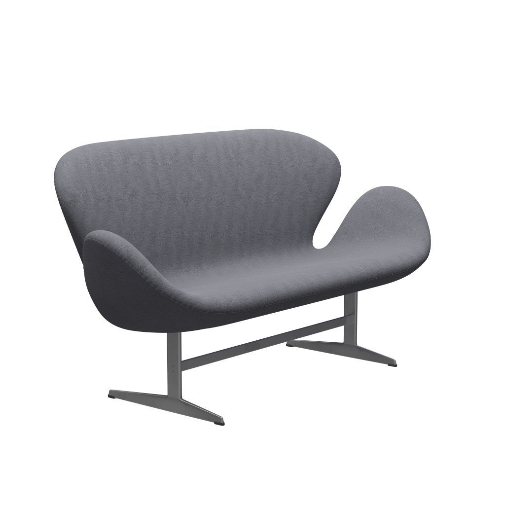 [product_category]-Fritz Hansen Swan Sofa 2 Seater, Silver Grey/Christianshavn Light Grey-Fritz Hansen-3321-CH1171-SGBASE-FRI-2