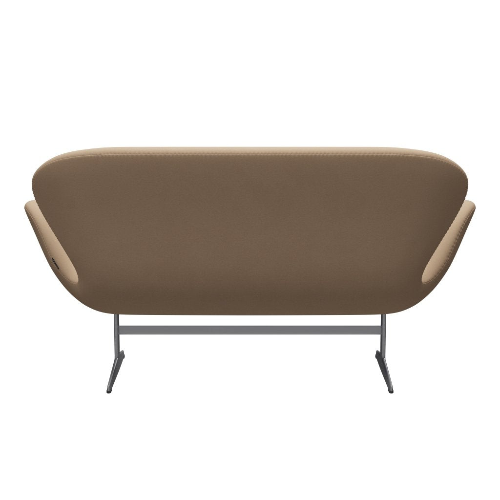 Fritz Hansen Swan Sofa 2 osobę, srebrny szary/komfort beżowy (61003)