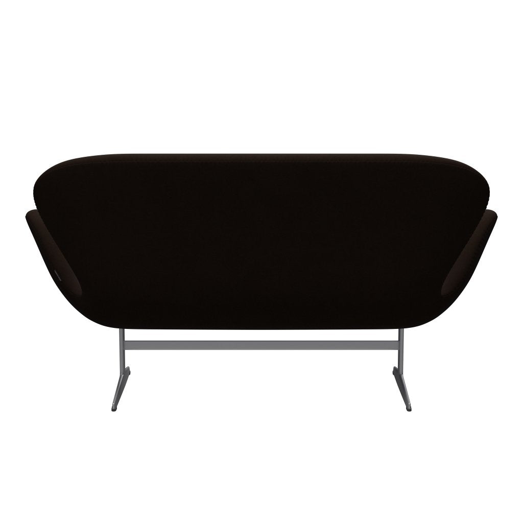 Fritz Hansen Swan Sofa 2 Seater, Silver Grey/Comfort Brown (01566)