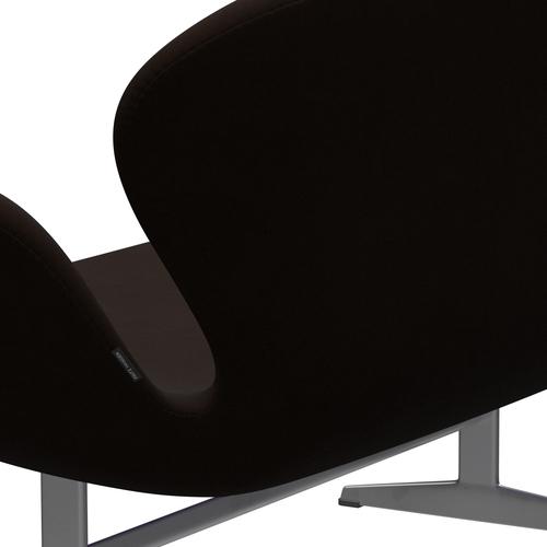 Fritz Hansen Swan Sofa 2 osobę, srebrny szary/komfort brązowy (01566)