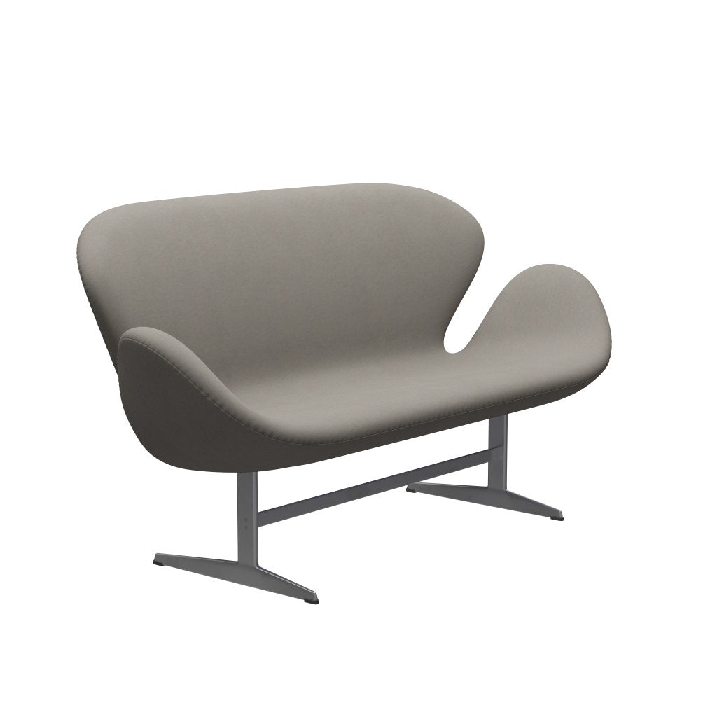 Fritz Hansen Swan Sofa 2 osobę, srebrny szary/komfort szary (60003)