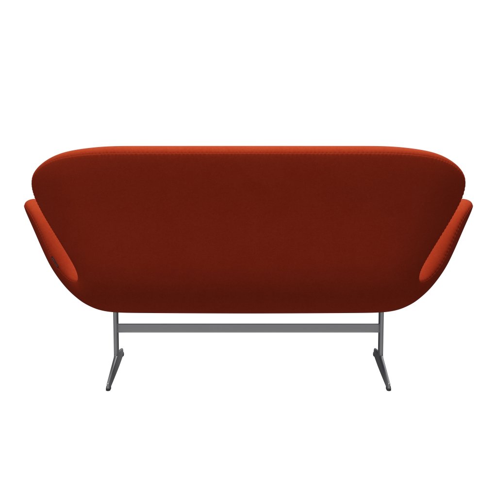 Fritz Hansen Swan Sofa 2 osobę, srebrny szary/komfort rdzy czerwonymi (09055)