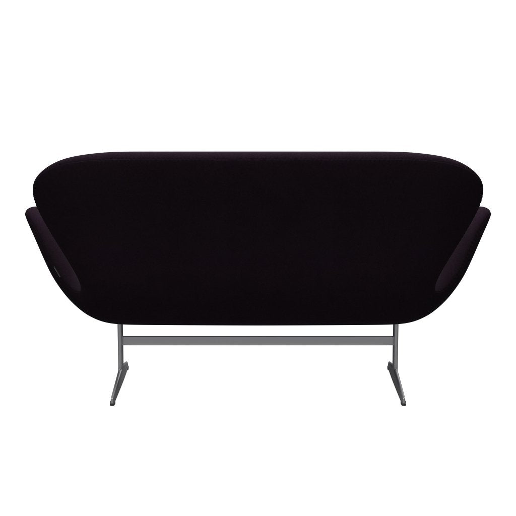 Fritz Hansen Swan Sofa 2 SEART, Srebrny Gray/Divina Bakłażon (376)