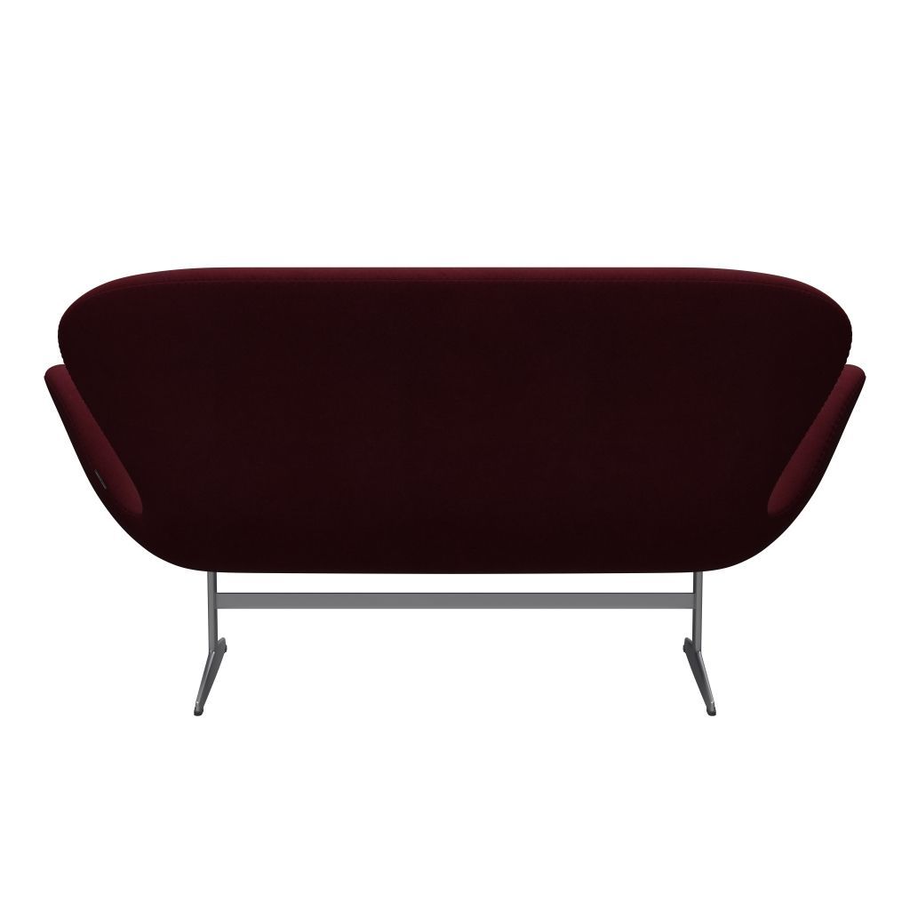 Fritz Hansen Swan Sofa 2 Seater, Silver Grey/Divina Aubergine (671)