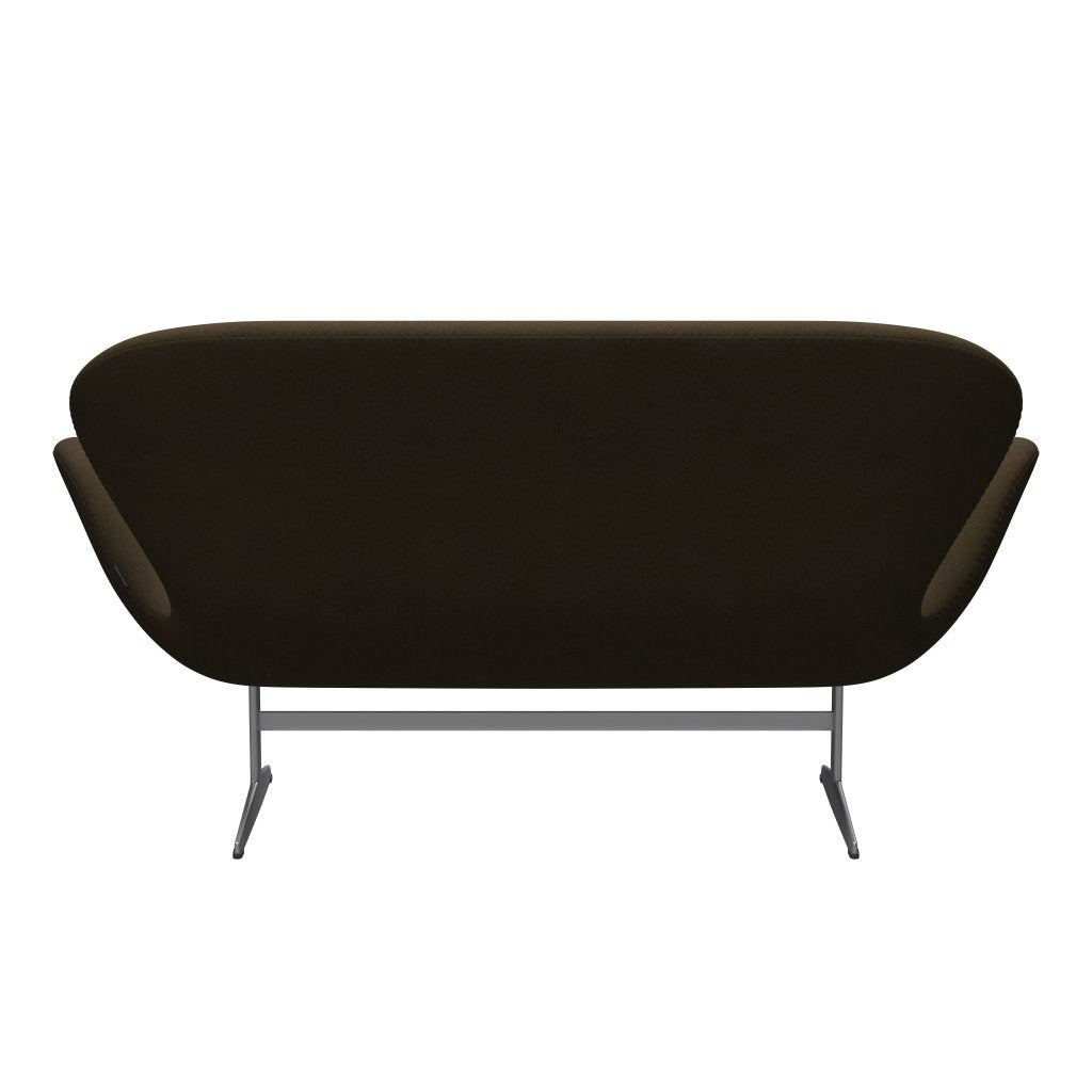 Fritz Hansen Swan Sofa 2 SEART, Srebrny Gray/Divina Brown (984)