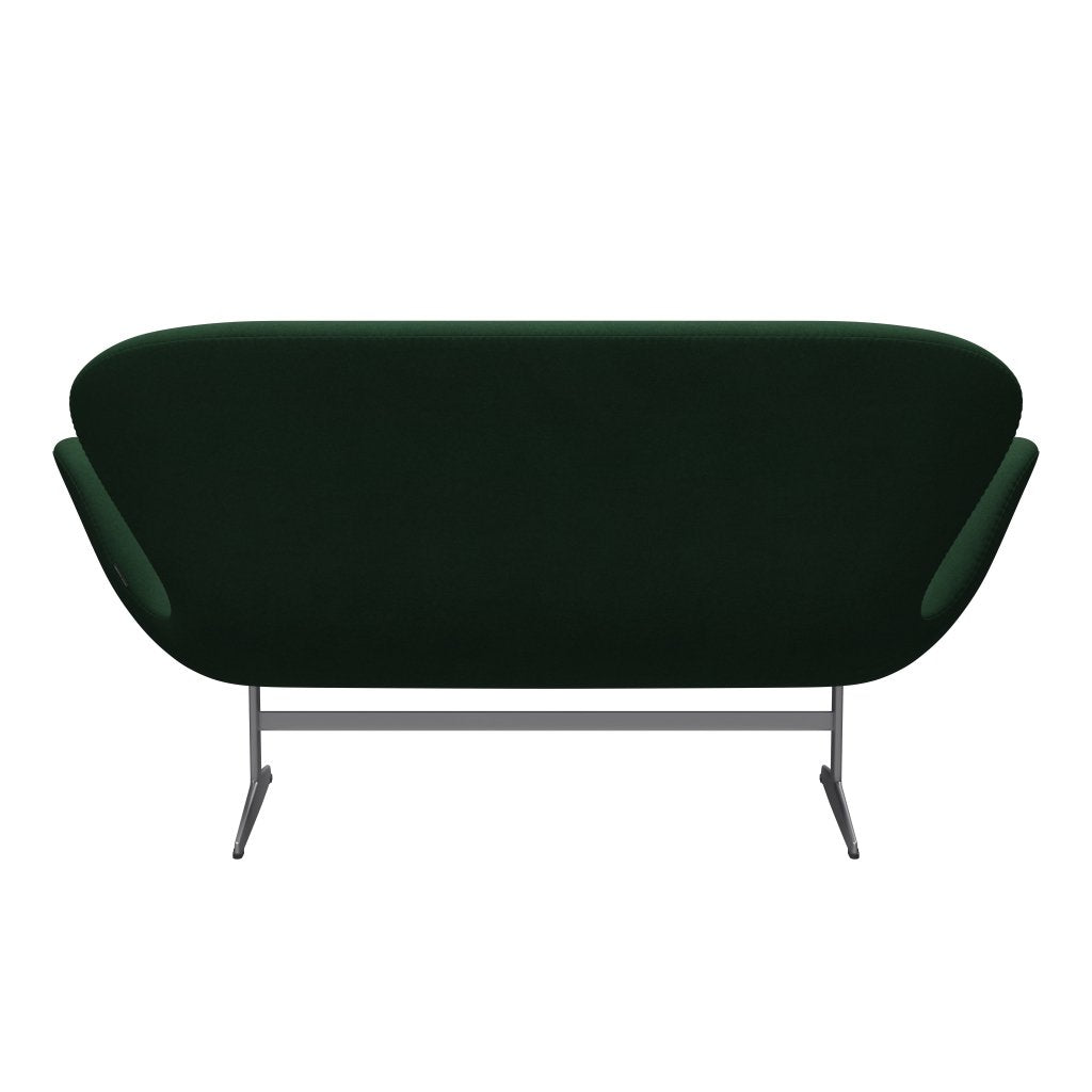 Fritz Hansen Swan Sofa 2 osobę, srebrny szary/divina Dark Green (876)