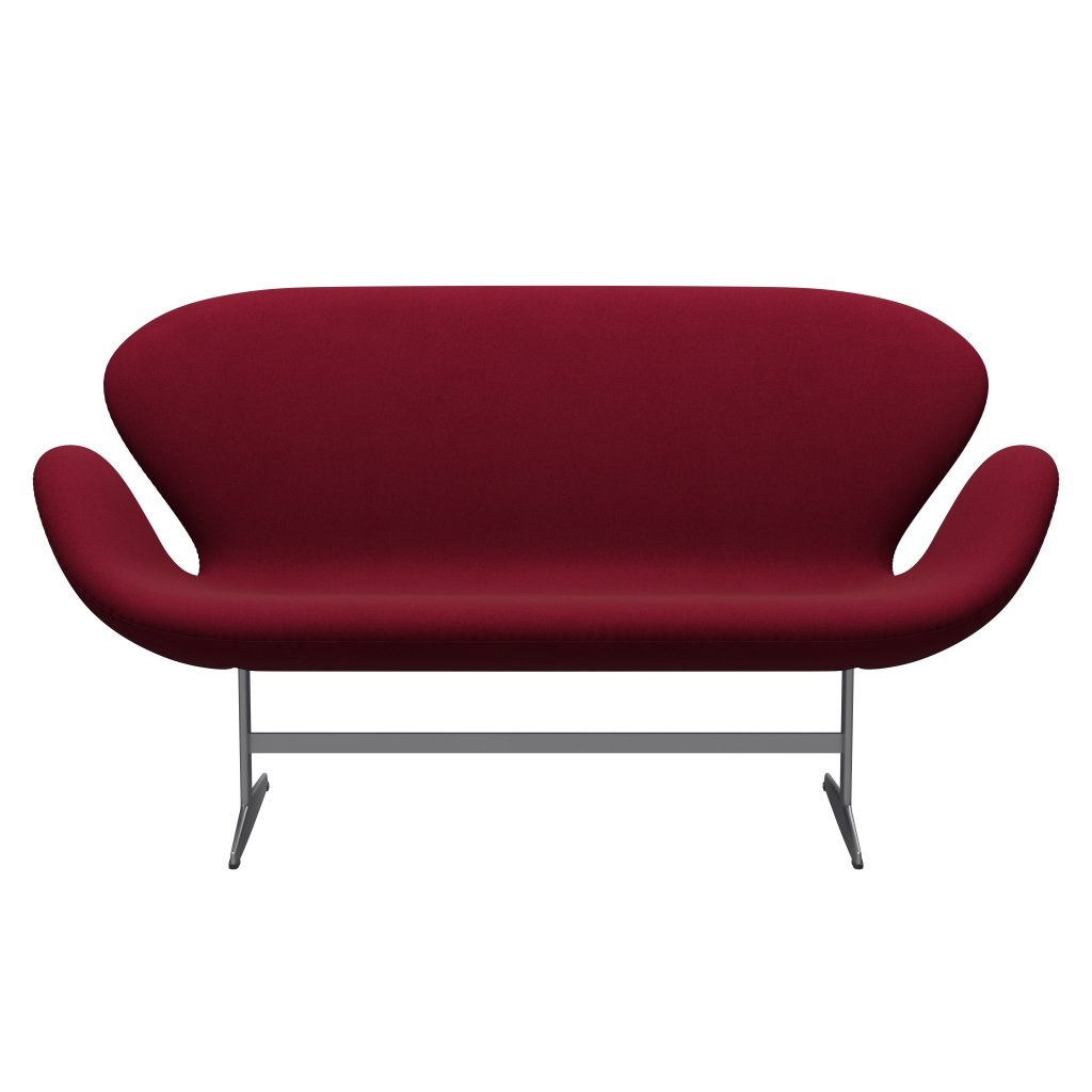 Fritz Hansen Swan Sofa 2 osobę, srebrny szary/divina lekki bakeła