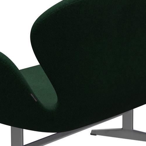 [product_category]-Fritz Hansen Swan Sofa 2 Seater, Silver Grey/Divina Melange Warm Dark Green-Fritz Hansen-3321-DIM967-SGBASE-FRI-5