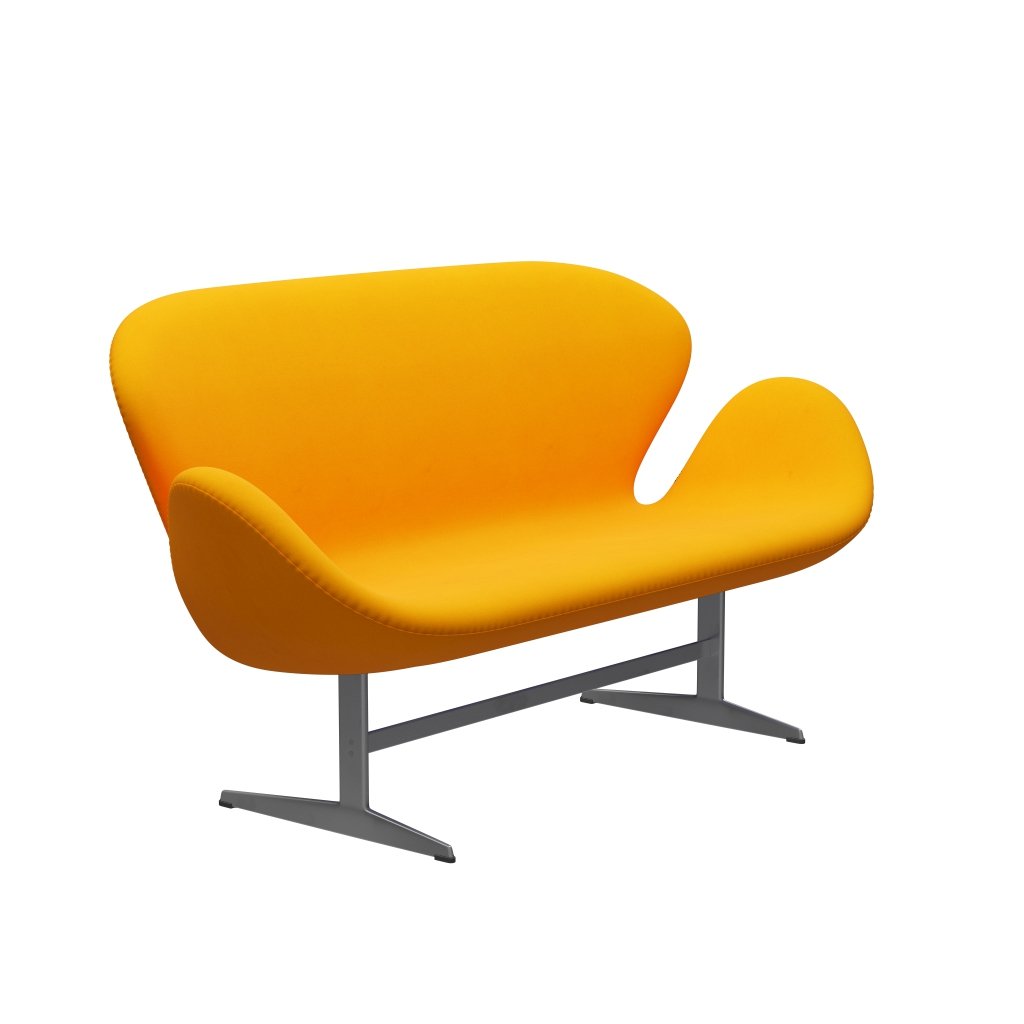 Fritz Hansen Swan Sofa 2 osobę, srebrny szary/Divina Orange (426)