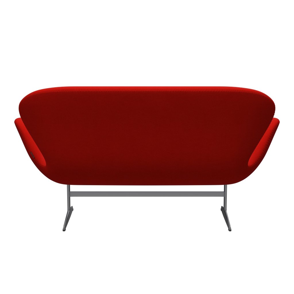 Fritz Hansen Swan Sofa 2 Seater, Silver Grey/Divina Red (562)