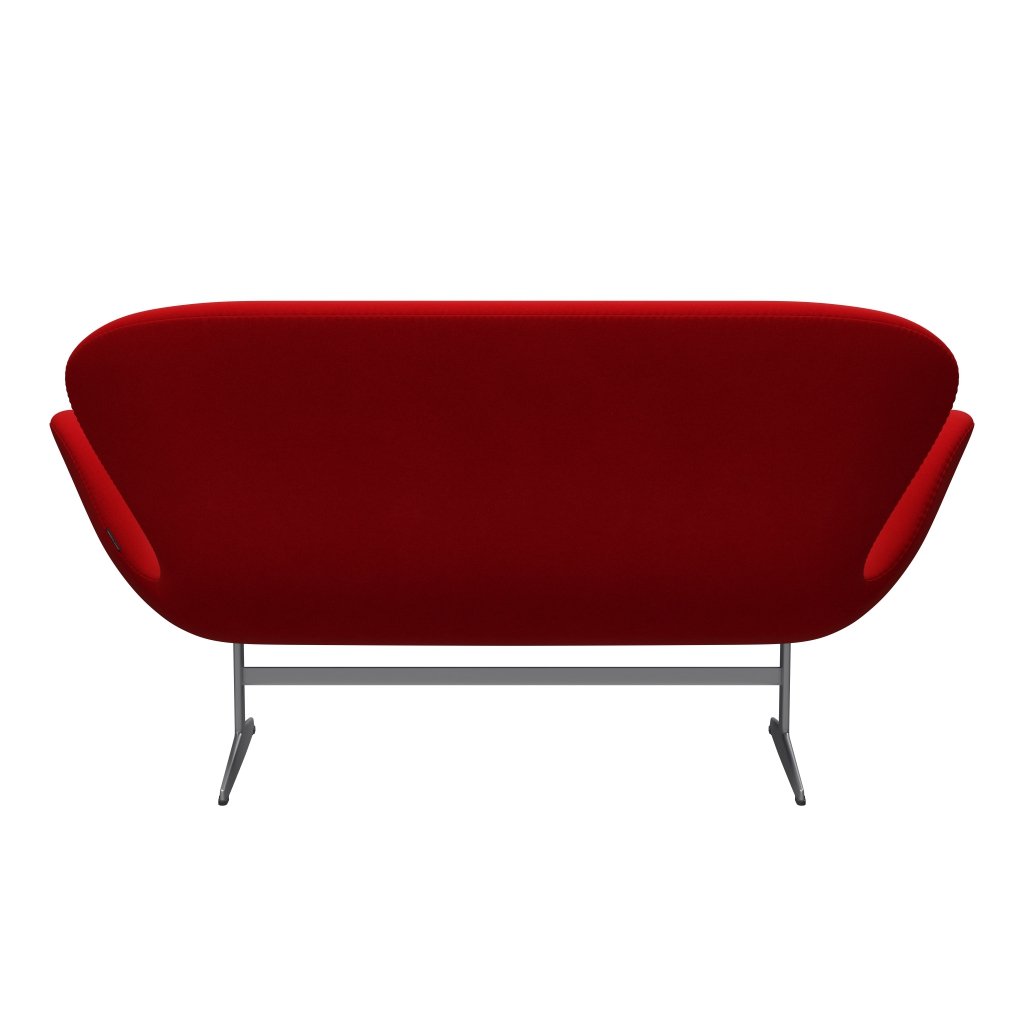 Fritz Hansen Swan Sofa 2 SEART, Srebrny Gray/Divina Red (623)