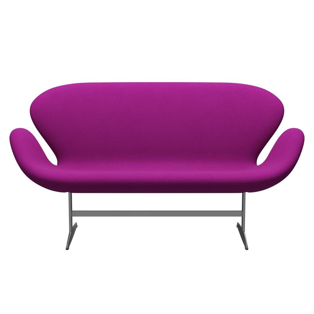 Fritz Hansen Swan Sofa 2 SEART, Srebrny Gray/Divina Violet (666)