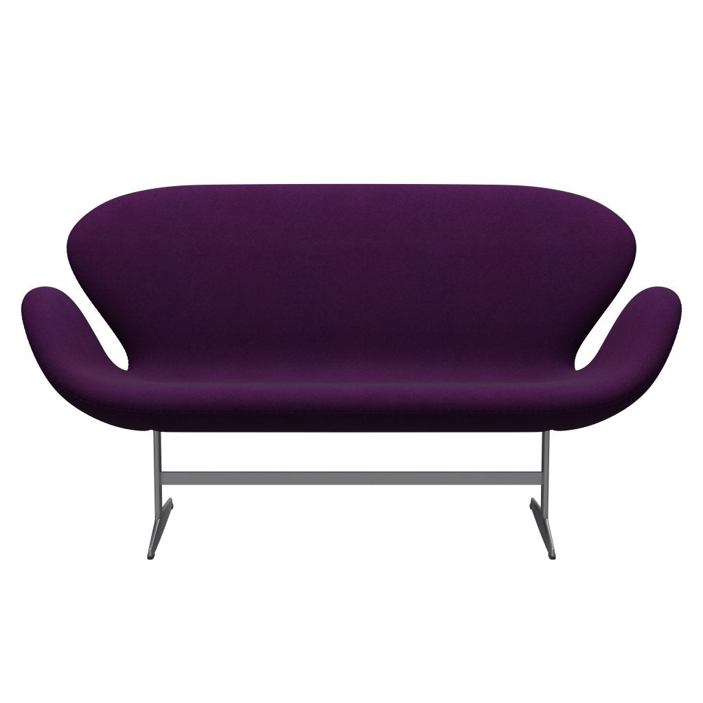 Fritz Hansen Swan Sofa 2 SEART, Srebrny Gray/Divina Violet (696)