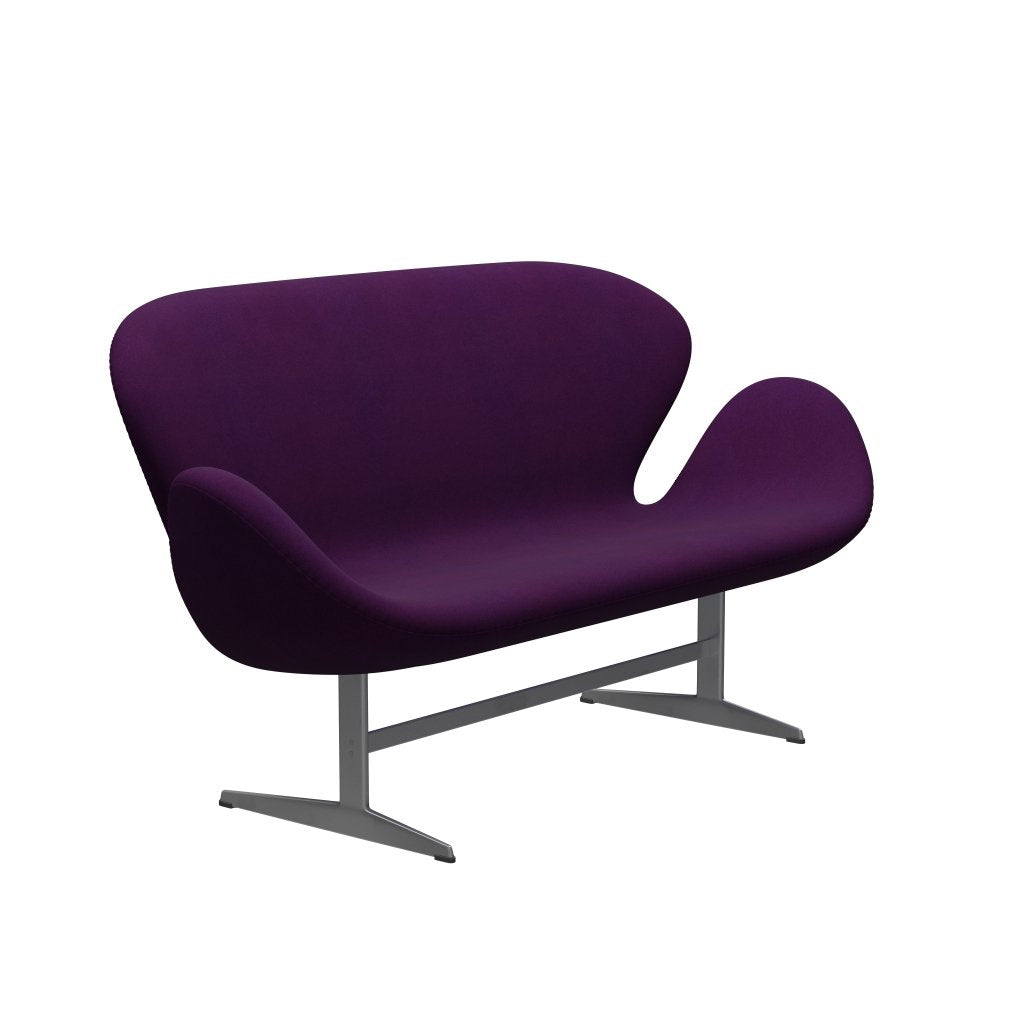 Fritz Hansen Swan Sofa 2 SEART, Srebrny Gray/Divina Violet (696)