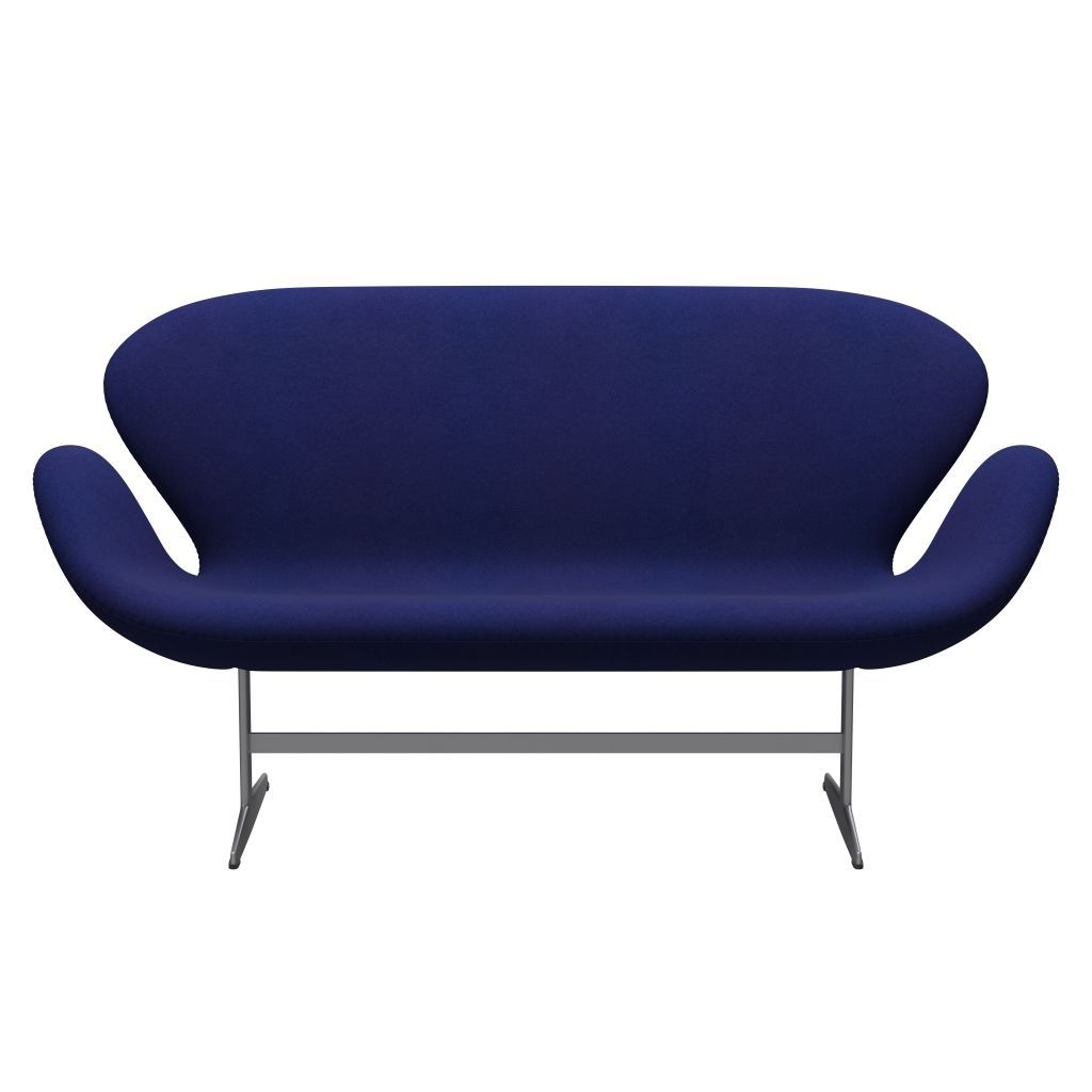 Fritz Hansen Swan Sofa 2 SEater, Srebrny Gray/Divina Violet Dark (684)