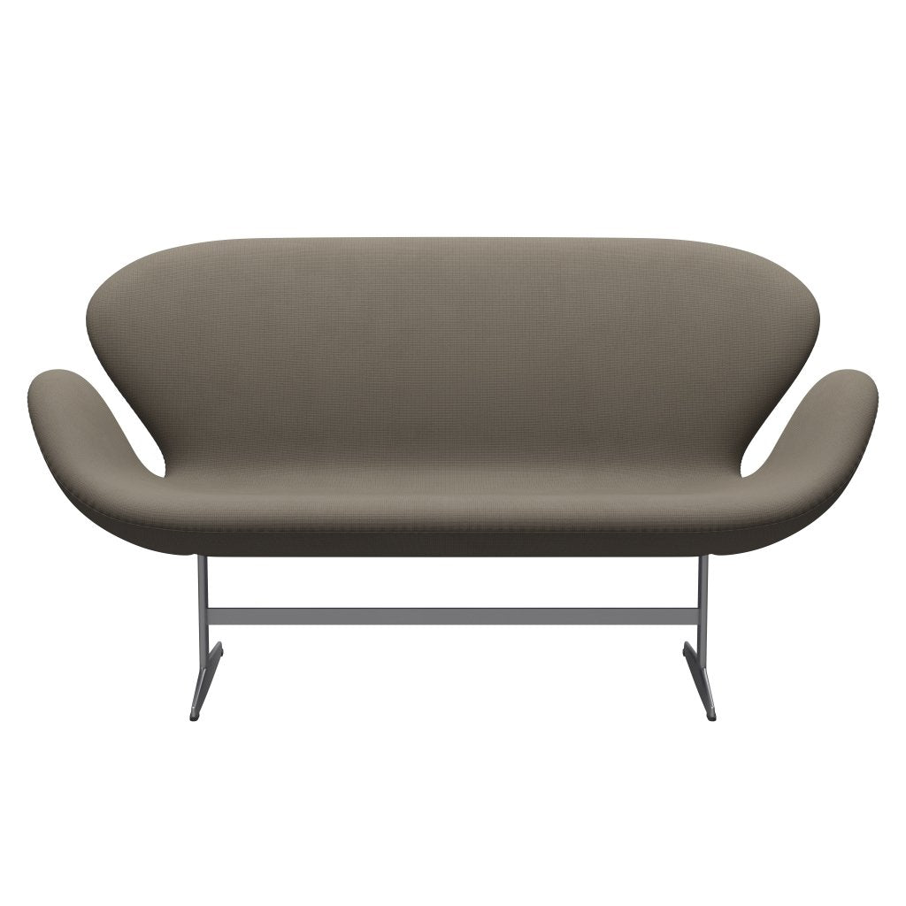 Fritz Hansen Swan Sofa 2 osobę, srebrny szary/sława beżowa (61003)