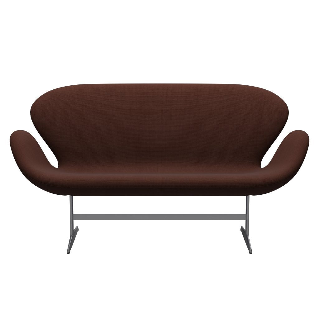 Fritz Hansen Swan Sofa 2 osobę, srebrny szary/sława brąz (61047)