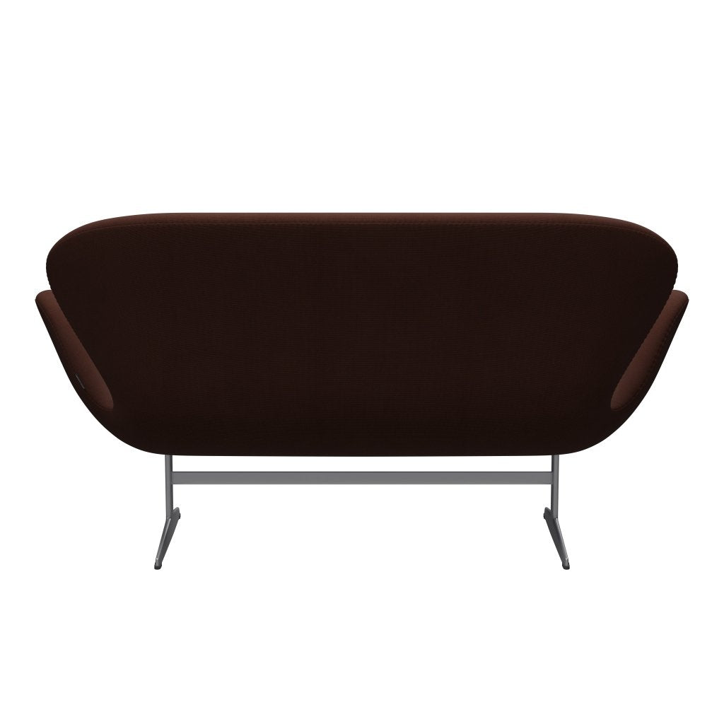 Fritz Hansen Swan Sofa 2 osobę, srebrny szary/sława brąz (61047)