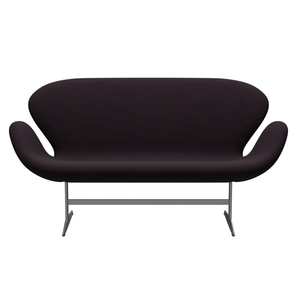 Fritz Hansen Swan Sofa 2 osobę, srebrny szary/sława brąz (61108)