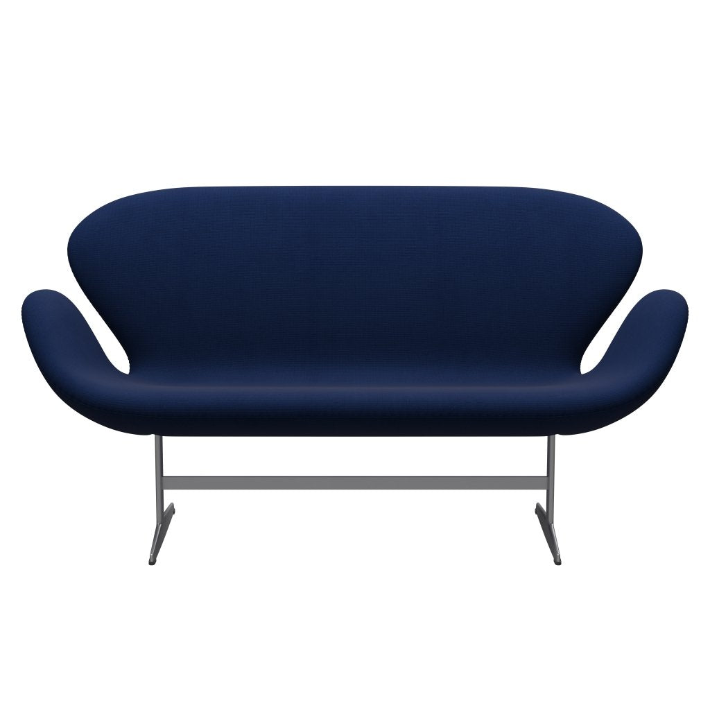 Fritz Hansen Swan Sofa 2 osobę, srebrny szary/sława ciemnoniebieska (66071)