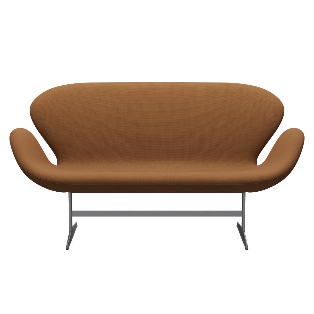 Fritz Hansen Swan Sofa 2 osobę, srebrny szary/sławny jasnobrązowy (61131)