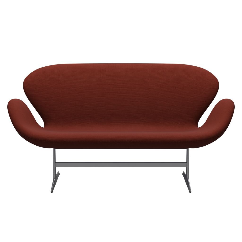 Fritz Hansen Swan Sofa 2 osobę, srebrny szary/sławny jasnobrązowy (63076)